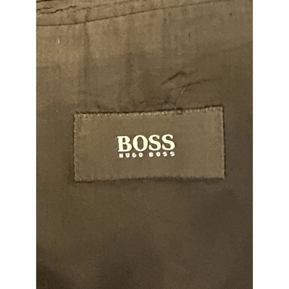 HUGO BOSS Mens Blazer Gray 100% Virgin Wool Blazer Guabello Super 130s‎ 48R